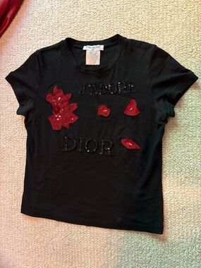 Dior Vintage J’adore Dior Embroidered Tee